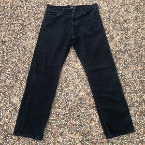 Club Monaco Men's Black Corduroy Pants Fine Wale Cotton Style 02101195 Size 33